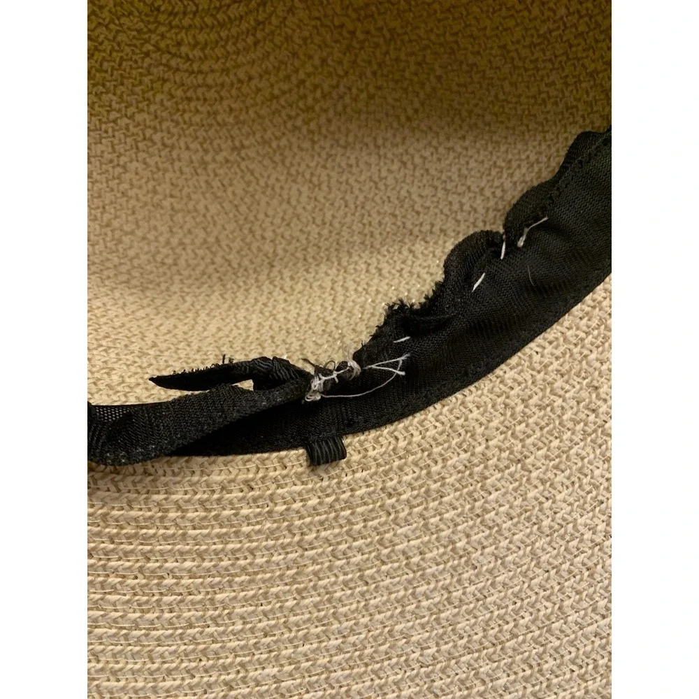 FURTALK Womens Beach Sun Straw Hat Travel Brim Summer Black Ribbon